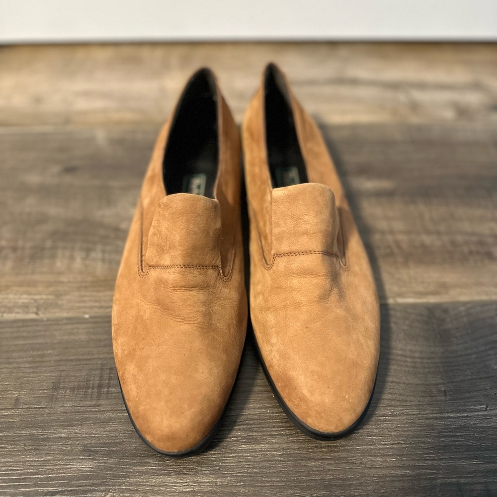 Rockport loafer brown faux suede size 9